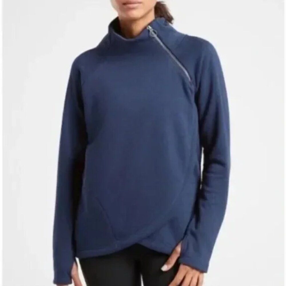 Athleta Cozy Karma Asymmetrical Pullover Women S Athleisure Lounge Travel Casual